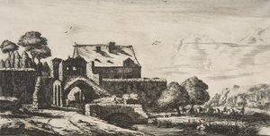 Eine Wassermühle in der Nähe von Saint-Denis von Charles Meryon