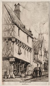 Ein altes Haus in Bourges, manchmal das Musikerhaus genannt von Charles Meryon