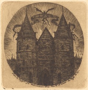 Altes Tor des Justizpalastes, Paris (Ancienne porte du Palais de Justice, Paris) von Charles Meryon