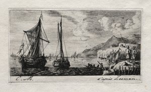 Calais - Flushing Boote, 1850 von Charles Meryon