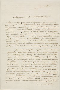 Charles Meryon Autographierter Brief von Charles Meryon