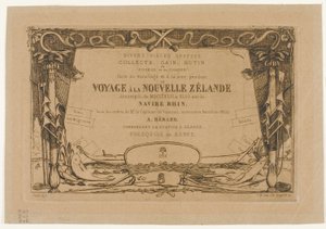 Umschlag für eine Reise nach Neuseeland (1842-46)