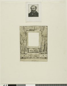 Entwurf für einen Rahmen für das Porträt von Armand Guéraud von Charles Meryon