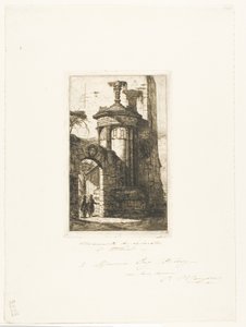 Eingang zum französischen Kapuzinerkloster in Athen von Charles Meryon