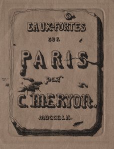Radierungen von Paris: Titelseite