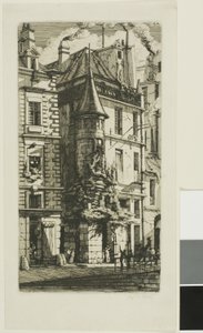 Haus mit einem Turm, rue de la Tixeranderie, Paris von Charles Meryon