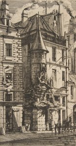 Haus mit einem Turm, rue de la Tixeranderie, Paris, 1852 von Charles Meryon
