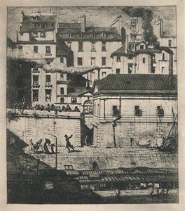 La Morgue, 3. Zustand, 9 18 x 8 18 Zoll, 1854, 1927 von Charles Meryon