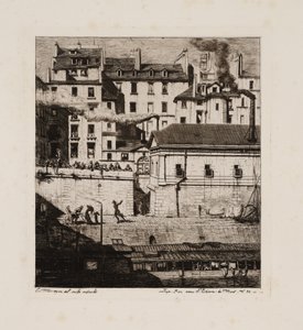 Die Leichenhalle, Paris von Charles Meryon