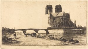 Die Apsis der Kathedrale Notre-Dame, Paris von Charles Meryon
