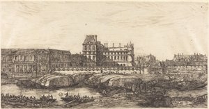 Das alte Louvre, nach einem Gemälde von Zeeman, 1651 von Charles Meryon