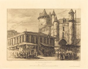 Le Grand Chatelet, Paris, um 1780 von Charles Meryon