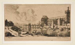 Le Pavillon de Mademoiselle et une partie du Louvre von Charles Meryon