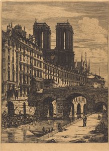 Le Petit Pont, Paris von Charles Meryon