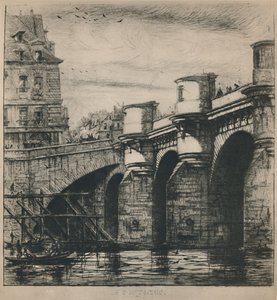Le Pont-Neuf 8. Zustand, 7 316 x 7 14 Zoll, 1853, 1927