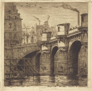 Le Pont Neuf, Paris von Charles Meryon