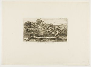 Einheimische Scheunen und Hütten in Akaroa, Banks