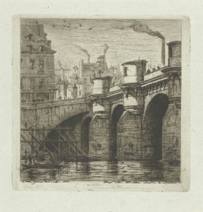 Pont-Neuf über die Seine in Paris (Eaux-Fortes sur Paris) von Charles Meryon