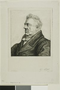 Porträt von Louis Jacques Marie Bizeul, dem bretonischen Archäologen von Charles Meryon