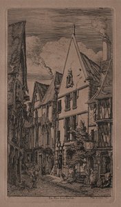 Rue des Toilés, Bourges von Charles Meryon