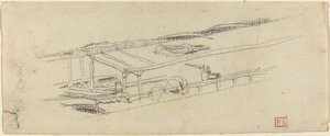 Studie für "Le Petit Pont" von Charles Meryon