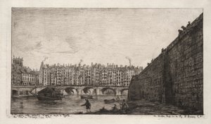 Die Börsenbrücke, Paris, um 1784 von Charles Meryon
