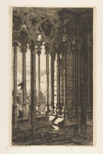 Die Galerie, Notre-Dame-Kathedrale, Paris, aus "Radierungen von Paris"