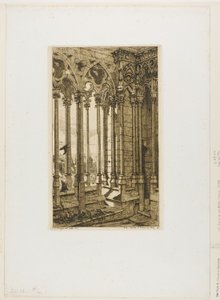 Die Galerie von Notre-Dame, Paris von Charles Meryon