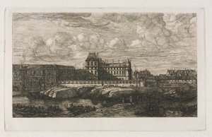 Das alte Louvre nach einem Gemälde von Zeeman von Charles Meryon