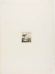 Das strohgedeckte Häuschen des alten Soldaten, Akaroa, 1845 von Charles Meryon