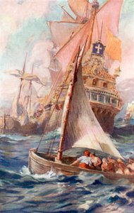 Ein Angriff auf eine spanische Galeone von Charles Mills (after) Sheldon