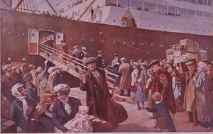 Auswanderer nach Kanada verlassen Liverpool von Charles Mills Sheldon