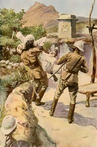 Roberts von einem Soldaten bei Bhagwana gerettet, 1901 von Charles Mills Sheldon
