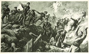 Die Eroberung der deutschen Schützengräben bei Neuve Chapelle