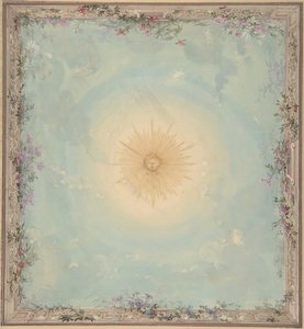 Entwürfe für Decken mit zentralem Sonnenstrahl, 19. Jahrhundert von Charles Monblond