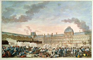 Der 10. August 1792, graviert von Isidore Stanislas Helman (1743-1809) 1792-93