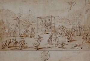 Das europäische Rennen: Eine allegorische Karikatur über den politischen Zustand Europas in den Jahren 1738-39 von Charles Mosley