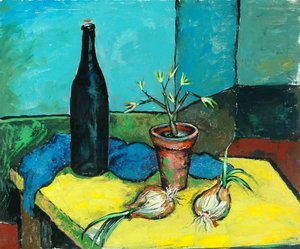 Schwarze Flasche und Zwiebeln von Charles Murray