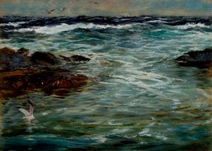 Meeresstudie in Portscatho, Cornwall, 1901