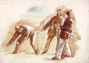 Studie von Fischern bei der Arbeit von Charles Napier Hemy