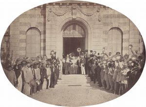 Asile Impérial de Vincennes: der 15. August, der Gruß an den Kaiser von Charles Nègre