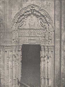 Kathedrale von Chartres, Westseite, rechte Seitentür, XII. Jahrhundert von Charles Nègre