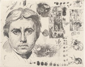 Porträt von Ingres, 1844, gedruckt 1982 von Charles Nègre