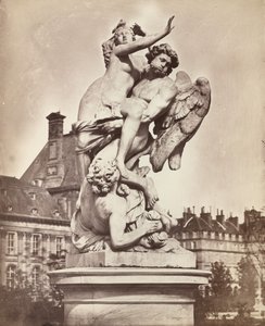 Statue der Tuilerien: G. Marsy und A. Flamen: Boreas entführt Orythie, 1859 von Charles Nègre