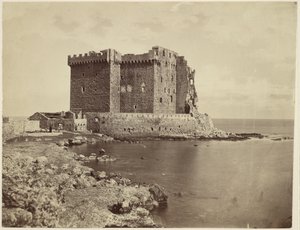 Das Schloss auf der Insel Saint-Honorat, nahe Cannes von Charles Nègre