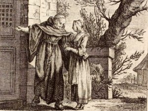 Wie der Geist zu den Mädchen kommt von Charles Nicolas Cochin