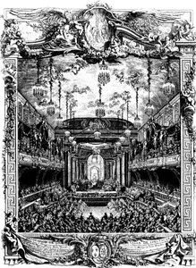 Dekoration eines Saals in Versailles, Frankreich, 1745 von Charles Nicolas Cochin