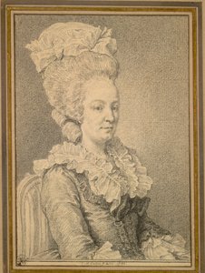 Halbporträt einer sitzenden Frau