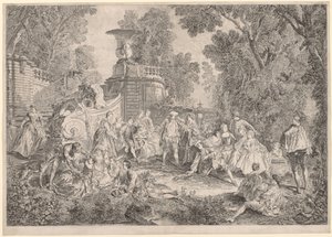 Das Spiel Blindekuh von Charles Nicolas Cochin