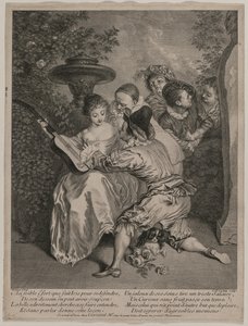 Der Romantiker, 1727 von Charles Nicolas Cochin